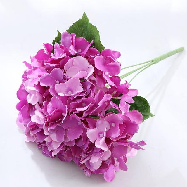5 Heads Hydrangea Bouquet | Silk Artificial Flowers - Woodland Gatherer