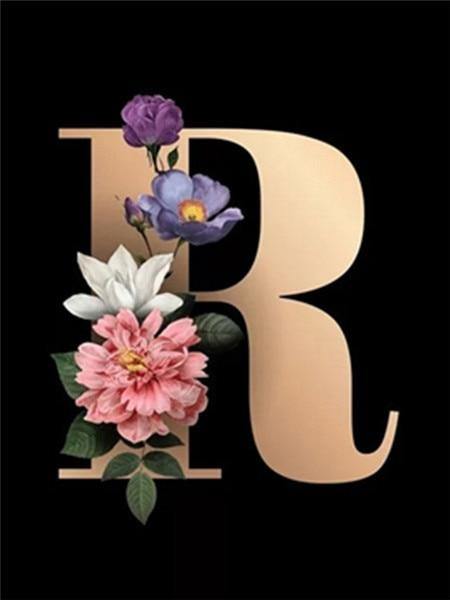 Golden Letter Initials | DIY Paint By Numbers - Woodland Gatherer