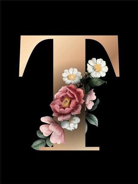 Golden Letter Initials | DIY Paint By Numbers - Woodland Gatherer