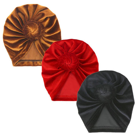 Velour Baby Turban Knot Head Wrap