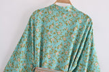 Boho Vintage Batwing Sleeves Short Kimono