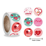 50-500pcs Red Heart Stickers Valentine's Day Paper