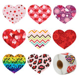 50-500pcs Red Heart Stickers Valentine's Day Paper