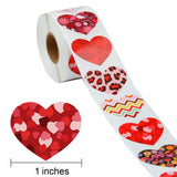 50-500pcs Red Heart Stickers Valentine's Day Paper