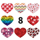 50-500pcs Red Heart Stickers Valentine's Day Paper