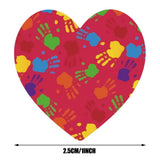 50-500pcs Red Heart Stickers Valentine's Day Paper