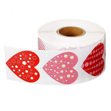 50-500pcs Red Heart Stickers Valentine's Day Paper