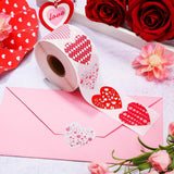 50-500pcs Red Heart Stickers Valentine's Day Paper