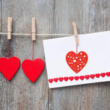 50-500pcs Red Heart Stickers Valentine's Day Paper