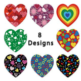 50-500pcs Red Heart Stickers Valentine's Day Paper