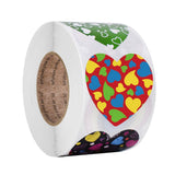 50-500pcs Red Heart Stickers Valentine's Day Paper