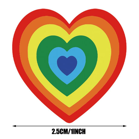 50-500pcs Red Heart Stickers Valentine's Day Paper