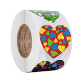 50-500pcs Red Heart Stickers Valentine's Day Paper