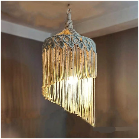 Boho Macrame Handmade Woven Light Shade