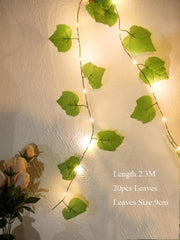 Ivy Eucalyptus Leaves Garland Led String Fairy Lights