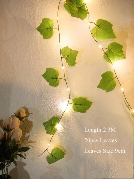 Ivy Eucalyptus Leaves Garland Led String Fairy Lights