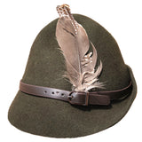 Green Tyrolean Hat Oktoberfest Wool Bavarian Alpine Felt Hat