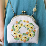 DIY Make Your Own Embroidery Handbag with Handle and Sling Chain