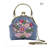 DIY Make Your Own Embroidery Handbag with Handle and Sling Chain