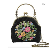 DIY Make Your Own Embroidery Handbag with Handle and Sling Chain