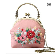 DIY Make Your Own Embroidery Handbag with Handle and Sling Chain