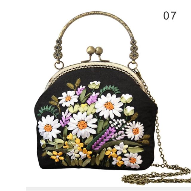 DIY Make Your Own Embroidery Handbag with Handle and Sling Chain