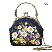 DIY Make Your Own Embroidery Handbag with Handle and Sling Chain