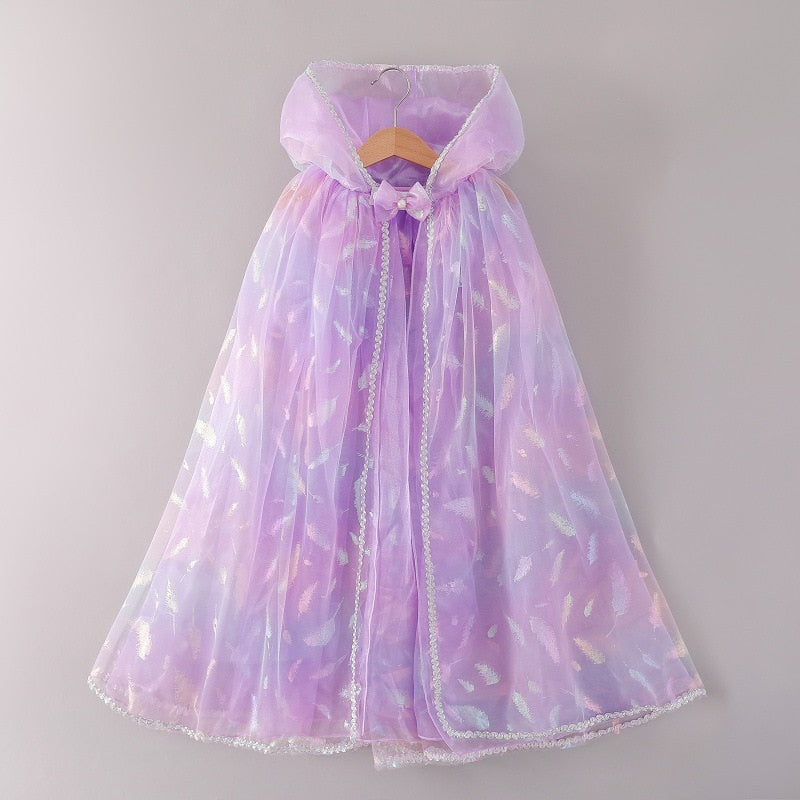 Ice Princess Girls Sequin Capes Cloak