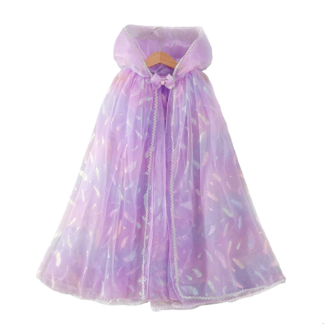Ice Princess Girls Sequin Capes Cloak