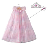 Ice Princess Girls Sequin Capes Cloak