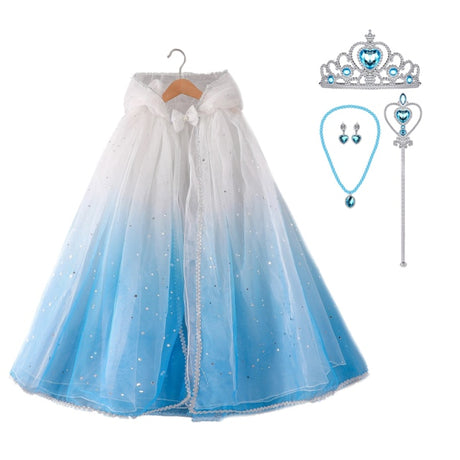 Ice Princess Girls Sequin Capes Cloak