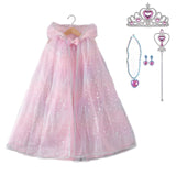 Ice Princess Girls Sequin Capes Cloak