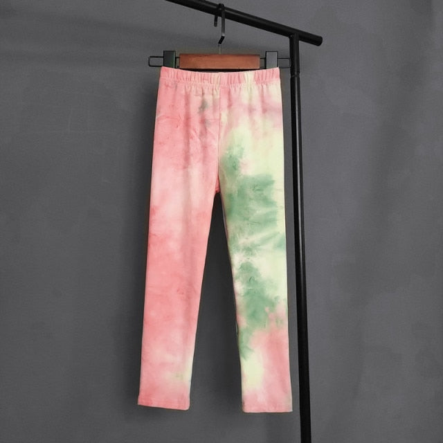 Tie Dye Graffiti Kids Leggings 2-11 Years