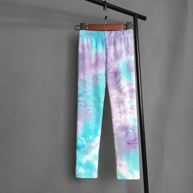 Tie Dye Graffiti Kids Leggings 2-11 Years