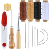 Leather Craft Tools Kit Hand Sewing Stitching Punch Carving Work Saddle Set Accessories DIY Tool Set