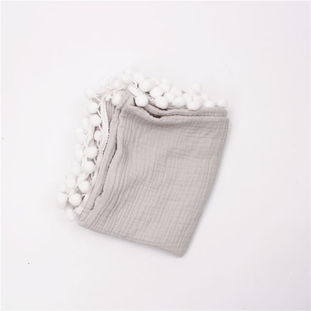 Organic Cotton Muslin Baby Bath Towel Newborn Swaddle Wrap