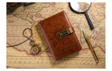 Sailor Sam's Secret Travel Journal Faux Leather Notebook with Passcode Lock