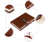 Sailor Sam's Secret Travel Journal Faux Leather Notebook with Passcode Lock