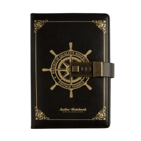 Sailor Sam's Secret Travel Journal Faux Leather Notebook with Passcode Lock