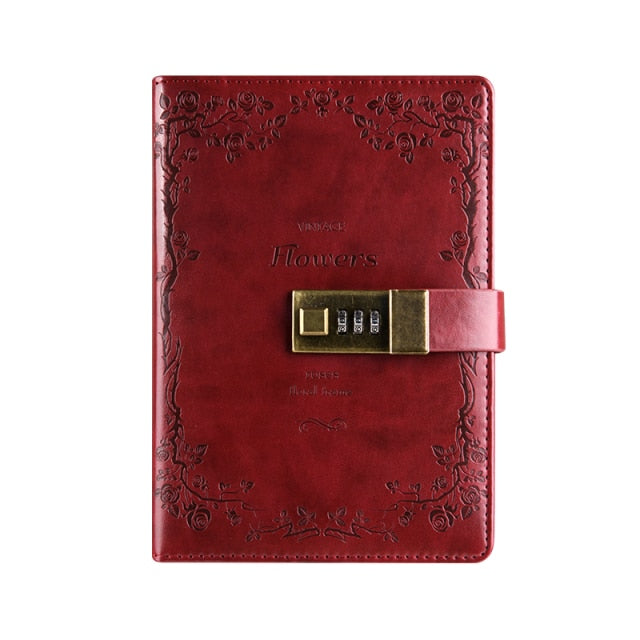 Sailor Sam's Secret Travel Journal Faux Leather Notebook with Passcode Lock
