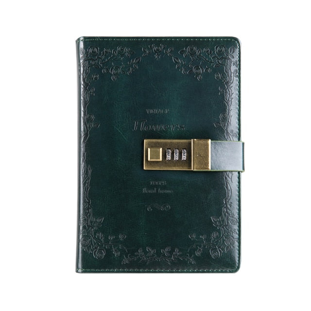 Sailor Sam's Secret Travel Journal Faux Leather Notebook with Passcode Lock