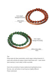 Multi Layer Copper African Grass Jade or Red Jasper Handcrafted Unisex Bracelet