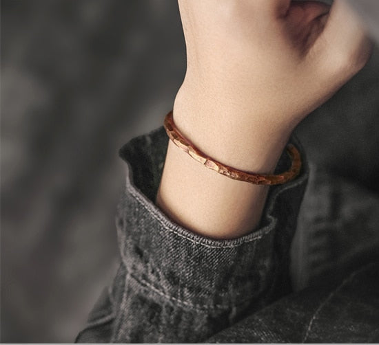 Handcrafted Hammered Copper Bracelet