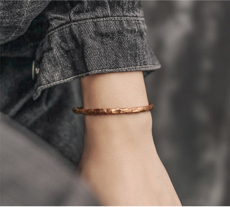 Handcrafted Hammered Copper Bracelet