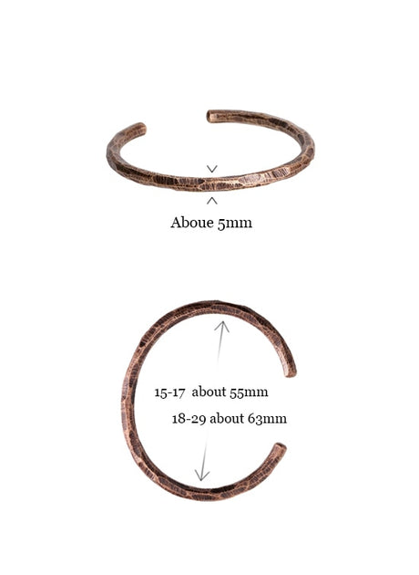 Handcrafted Hammered Copper Bracelet