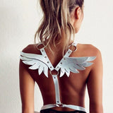 Angel Wing Leather Harness Cage Belts