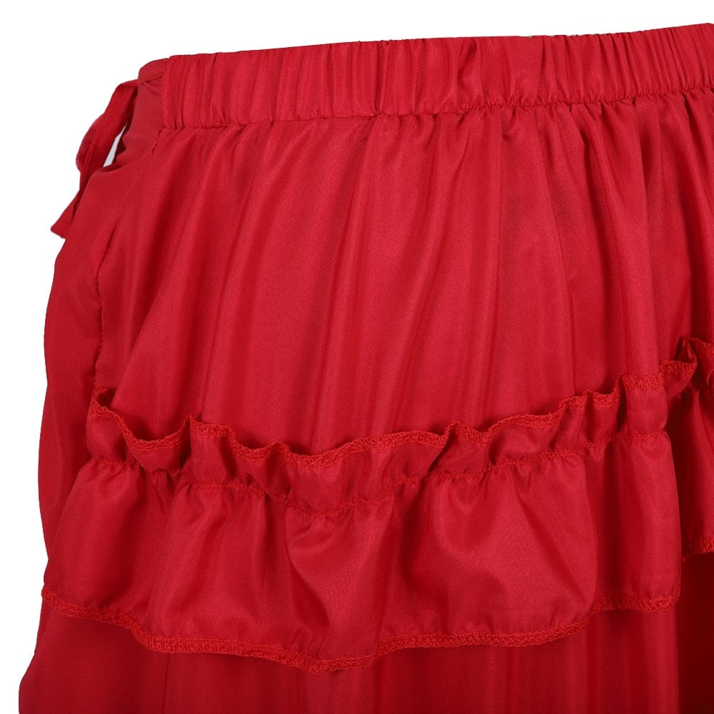 Steampunk Costume Pleated Long Skirt 5 Colours