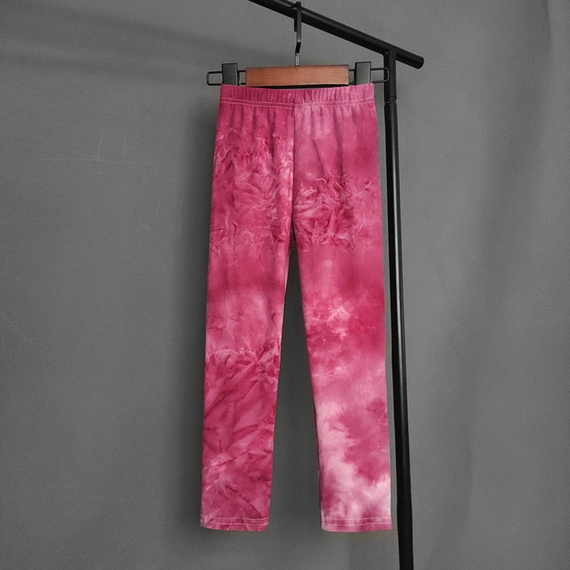 Tie Dye Graffiti Kids Leggings 2-11 Years