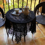 Handmade Crochet Lace Square Cotton Tablecloth