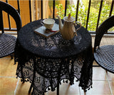 Handmade Crochet Lace Square Cotton Tablecloth